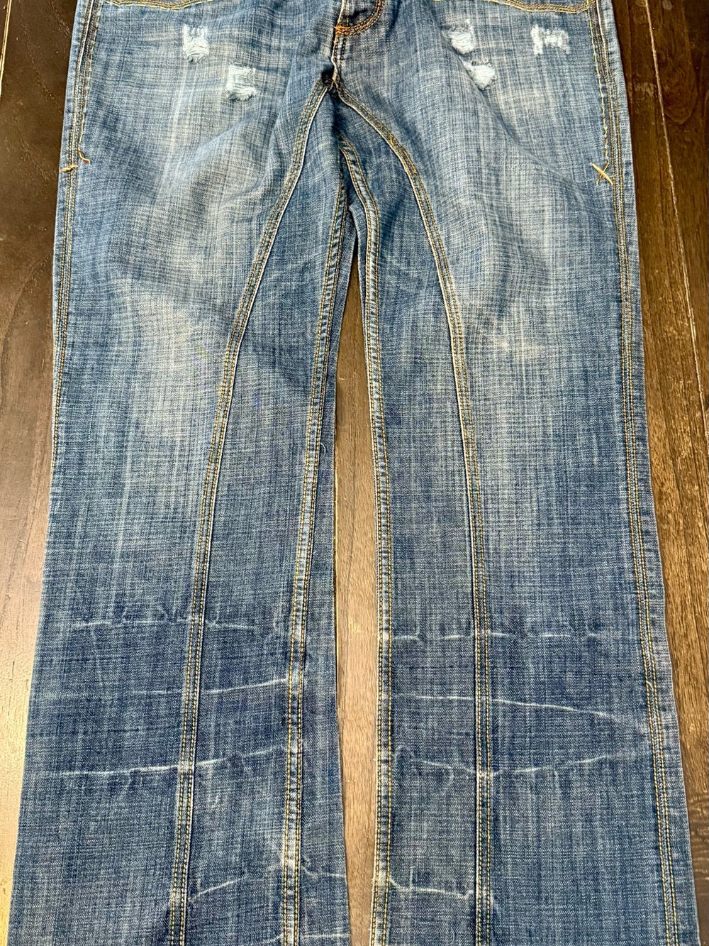 Antik Denim Men 40 Embroidered Pockets Handcrafted In USA Button Fly Y2K Bootcut